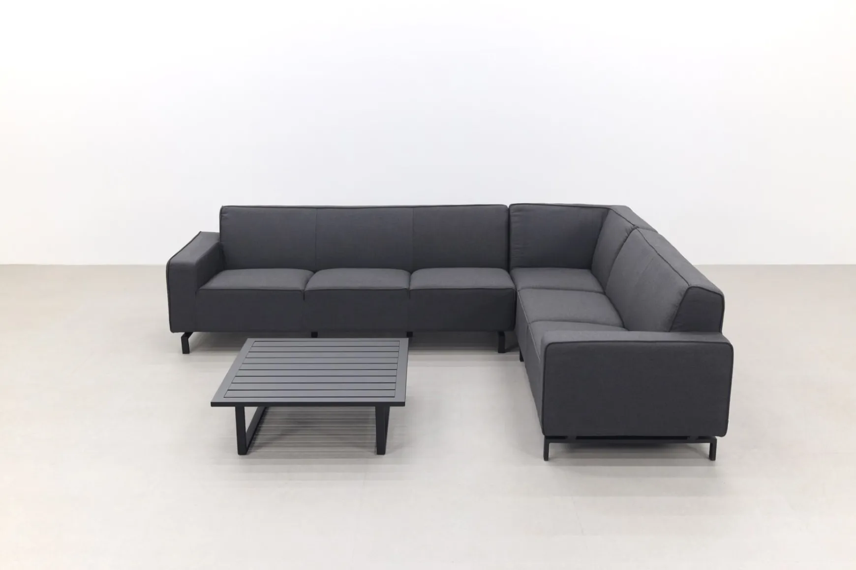 Boavista/Cuba Sunbrella loungeset - Sooty - 4-delig - rechts