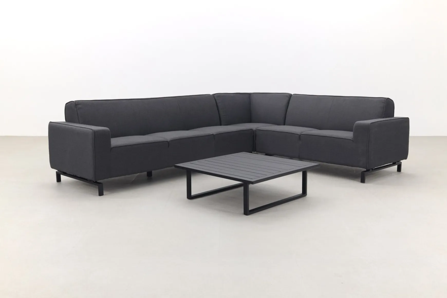 Boavista/Cuba Sunbrella loungeset - Sooty - 4-delig - rechts