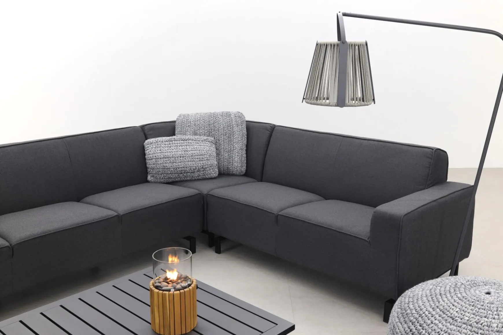 Boavista/Cuba Sunbrella loungeset - Sooty - 4-delig - rechts