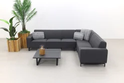 Boavista/Cuba Sunbrella loungeset - Sooty - 4-delig - rechts