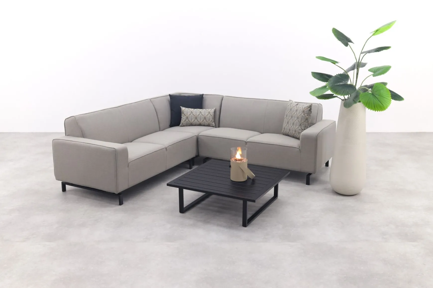 Boavista/Cuba Sunbrella loungeset (4-delig) - Nature Grey