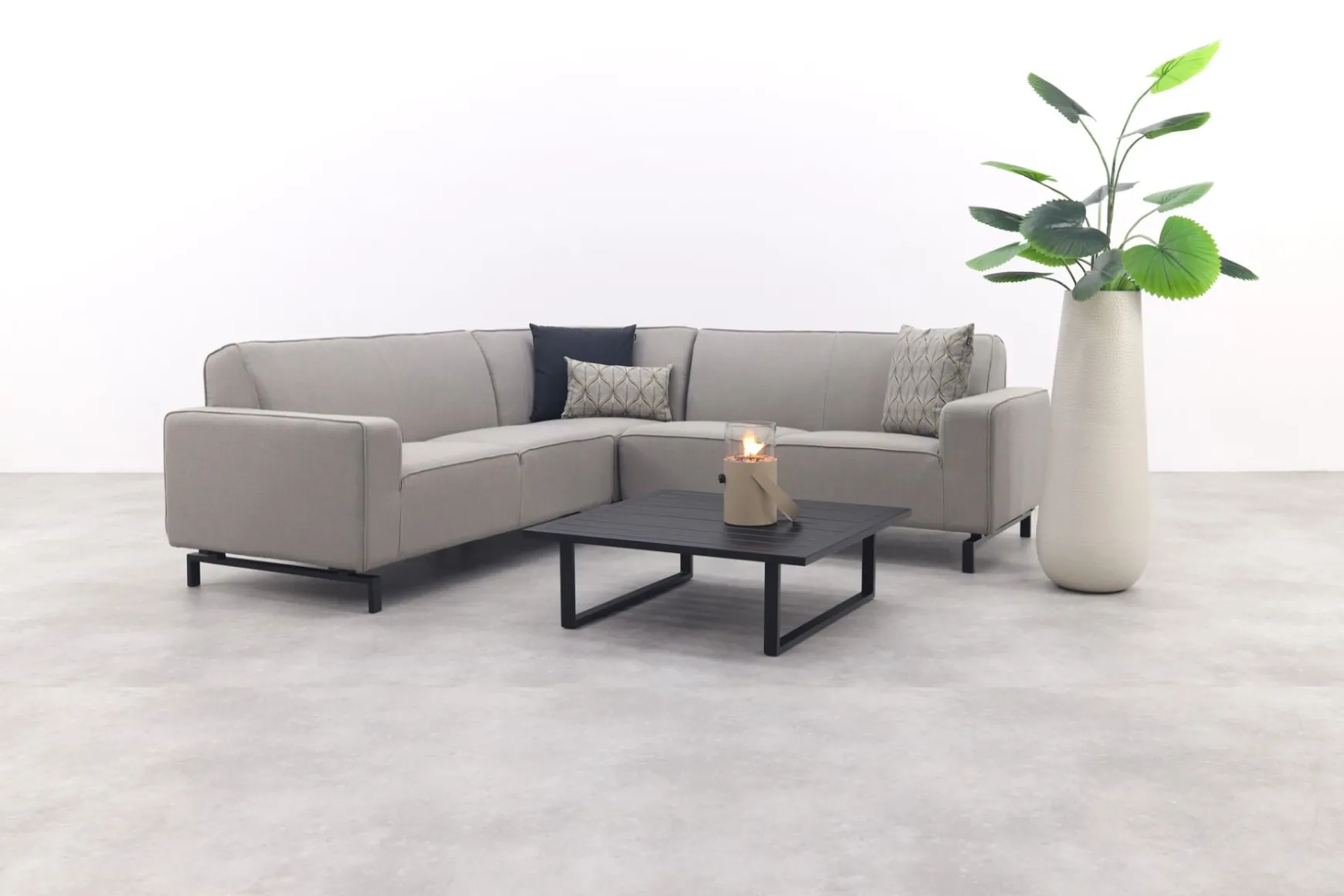 Boavista/Cuba Sunbrella loungeset (4-delig) - Nature Grey