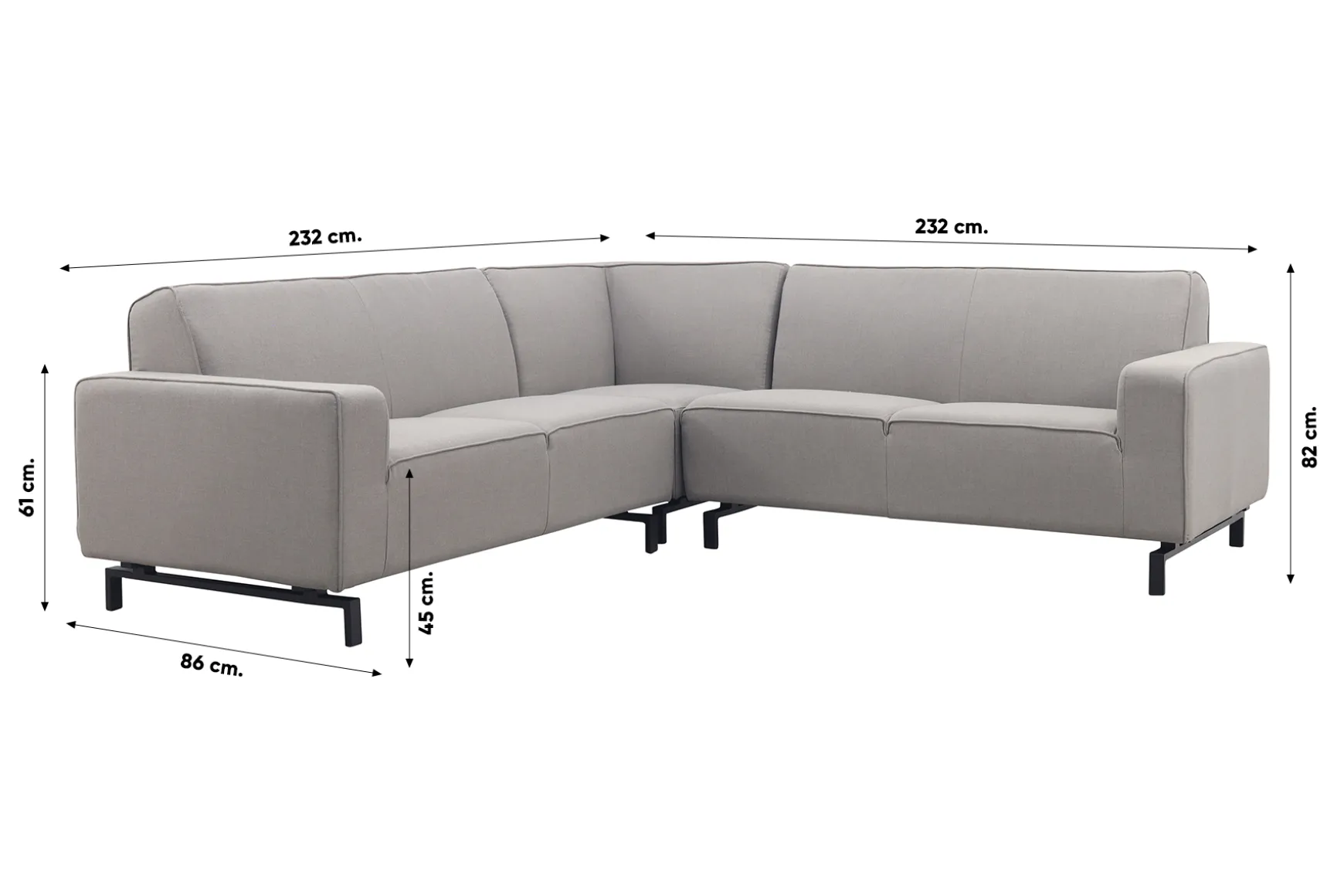 Boavista/Cuba Sunbrella loungeset (4-delig) - Nature Grey