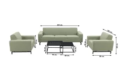 Boavista/Royalty stoel-bank loungeset - Heritage leaf - 5-delig