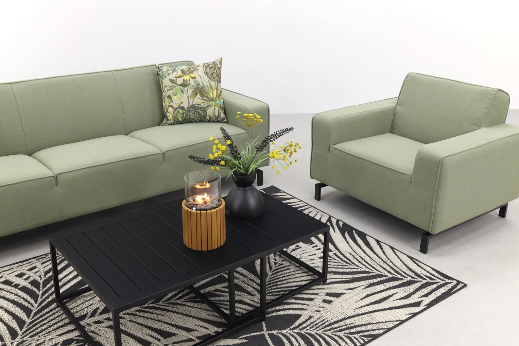 Boavista/Royalty stoel-bank loungeset - Heritage leaf - 5-delig