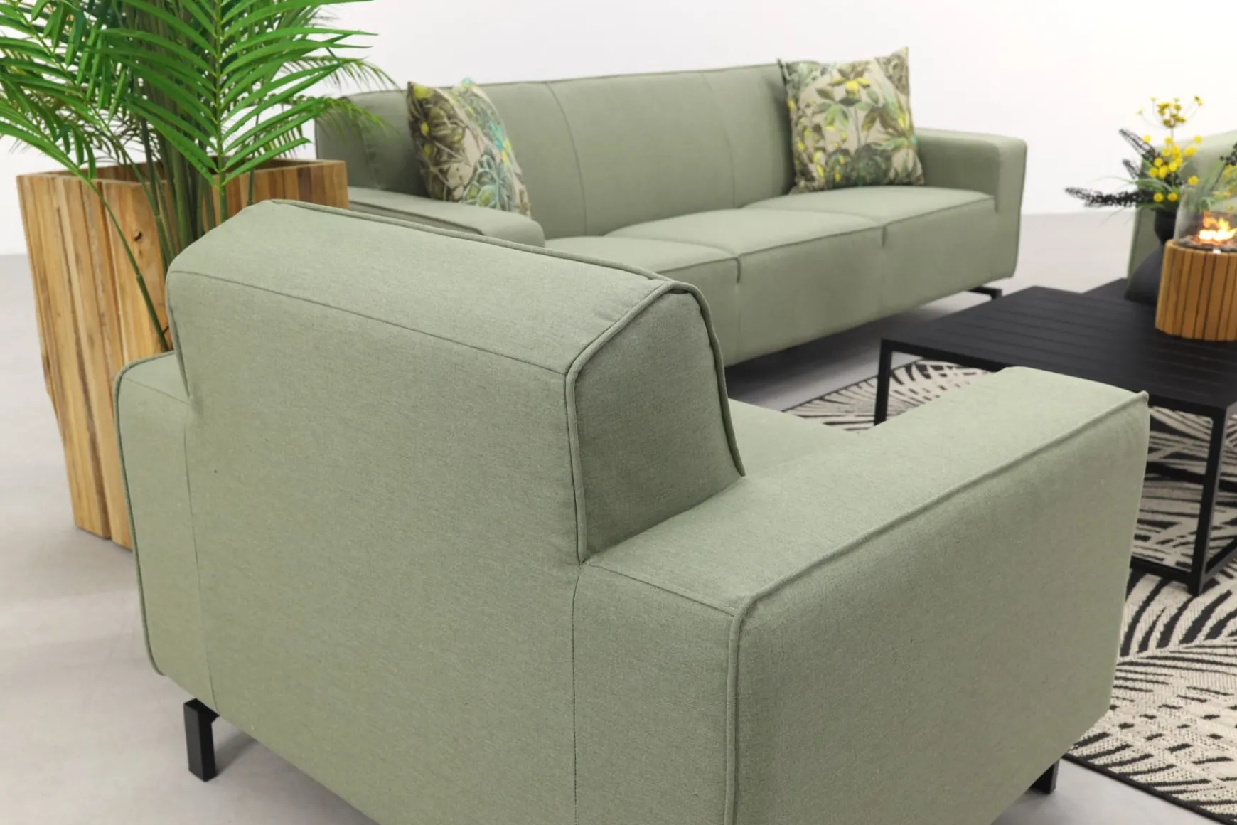 Boavista/Royalty stoel-bank loungeset - Heritage leaf - 5-delig