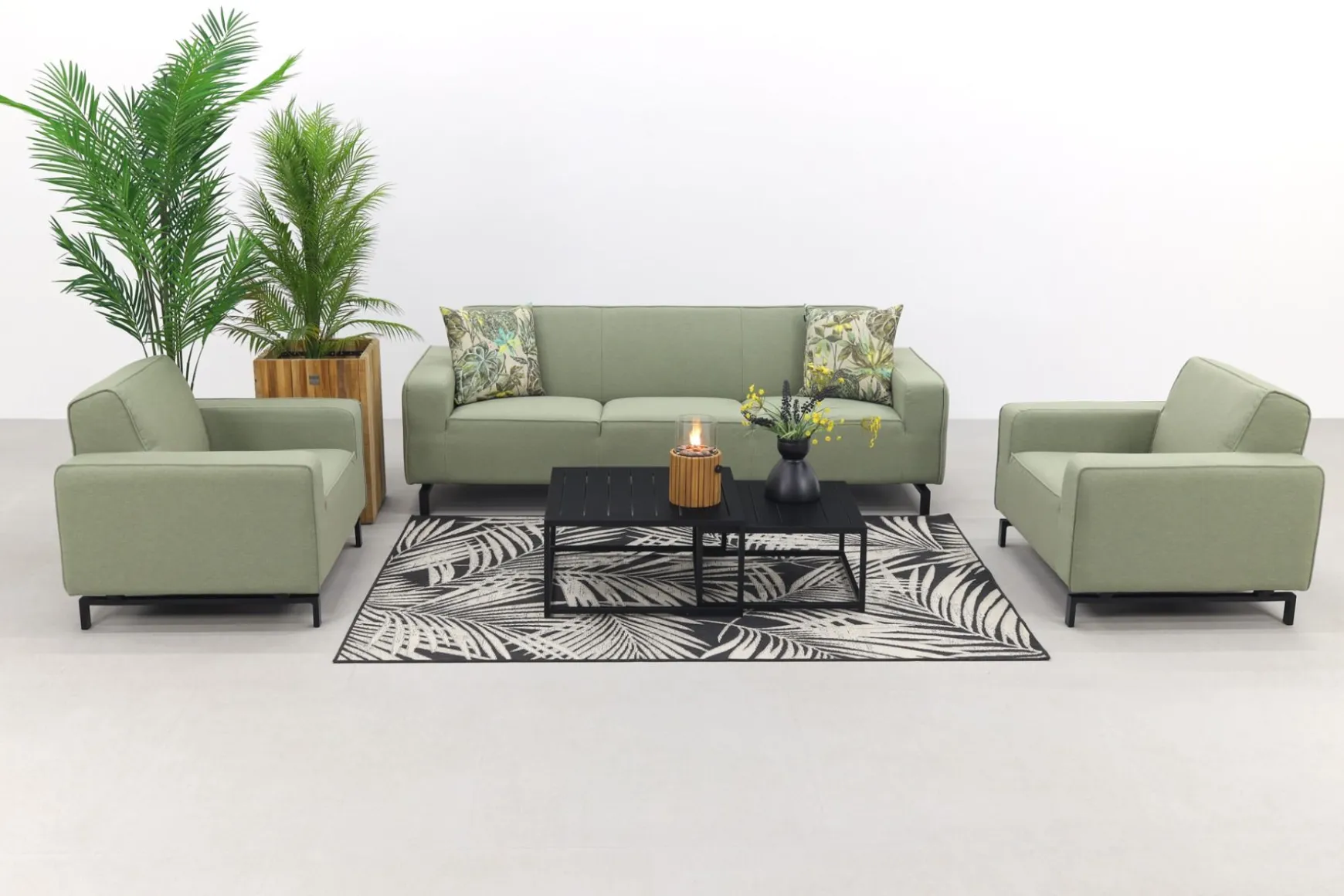Boavista/Royalty stoel-bank loungeset - Heritage leaf - 5-delig