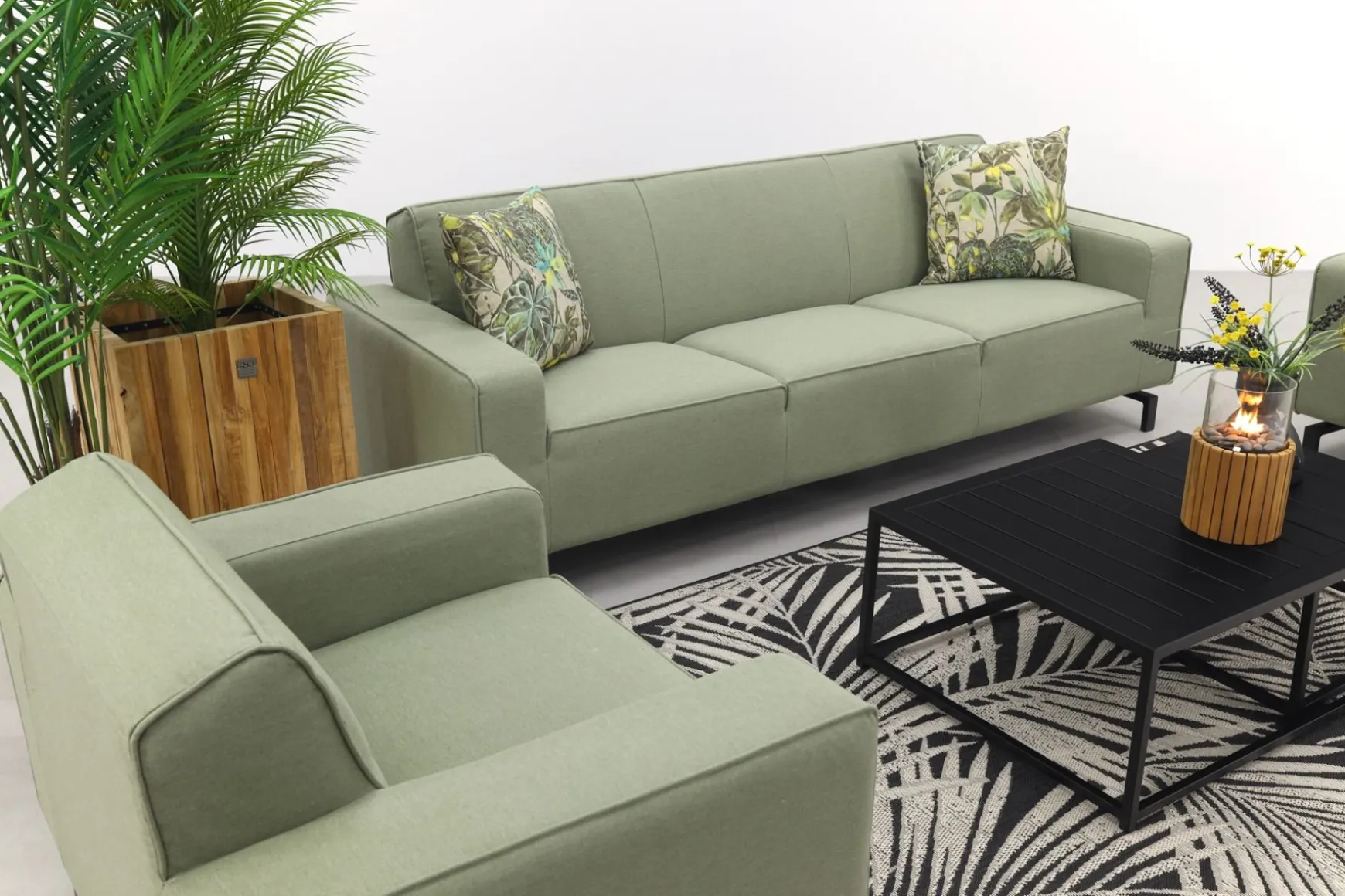 Boavista/Royalty stoel-bank loungeset - Heritage leaf - 5-delig