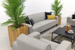 Boavista/Royalty stoel-bank loungeset - Nature Grey - 5-delig