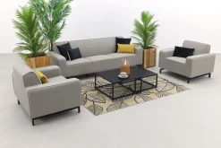 Boavista/Royalty stoel-bank loungeset - Nature Grey - 5-delig
