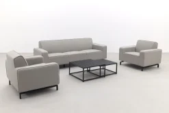 Boavista/Royalty stoel-bank loungeset - Nature Grey - 5-delig
