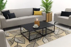 Boavista/Royalty stoel-bank loungeset - Nature Grey - 5-delig