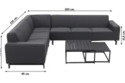 Boavista/Royalty Sunbrella loungeset - Sooty - 5-delig - links