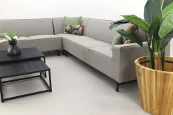 Boavista/Royalty Sunbrella loungeset - Nature Grey - 5-delig - Links