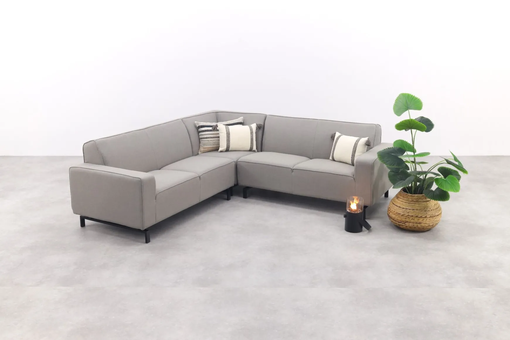 Boavista Sunbrella hoekbank (3-delig) - Nature Grey