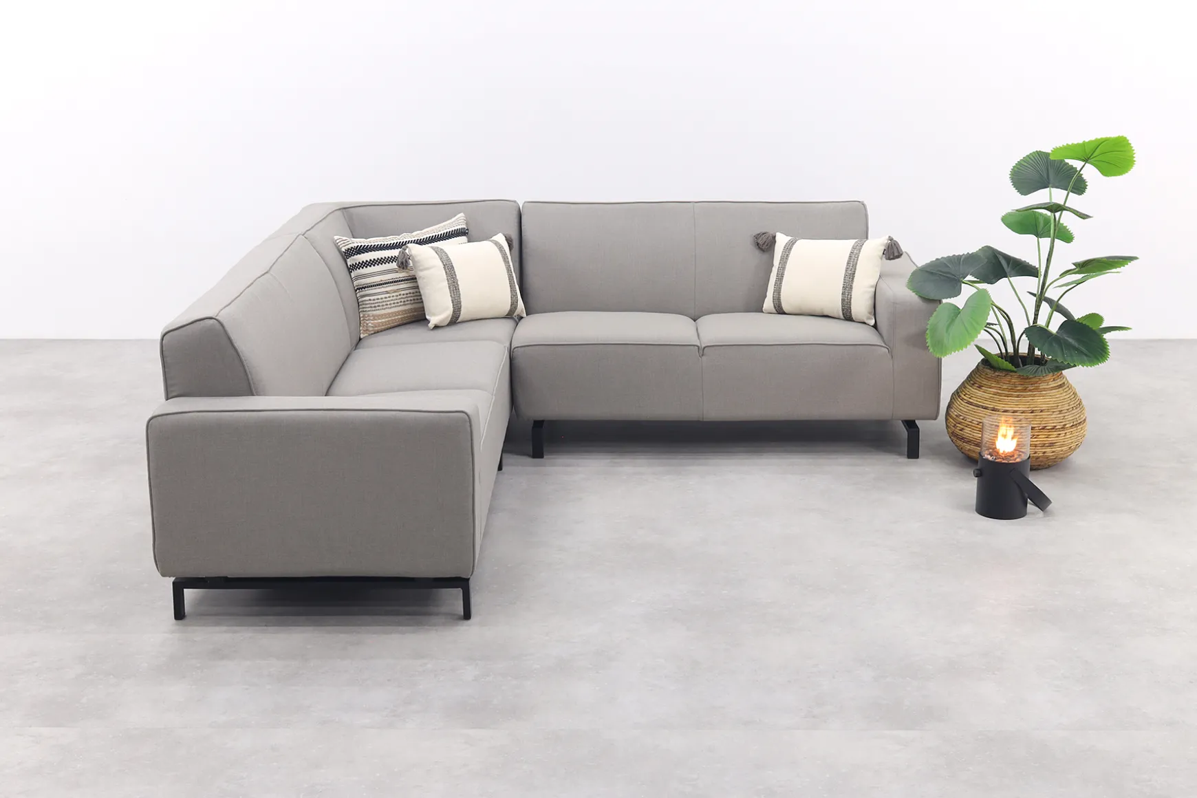 Boavista Sunbrella hoekbank (3-delig) - Nature Grey