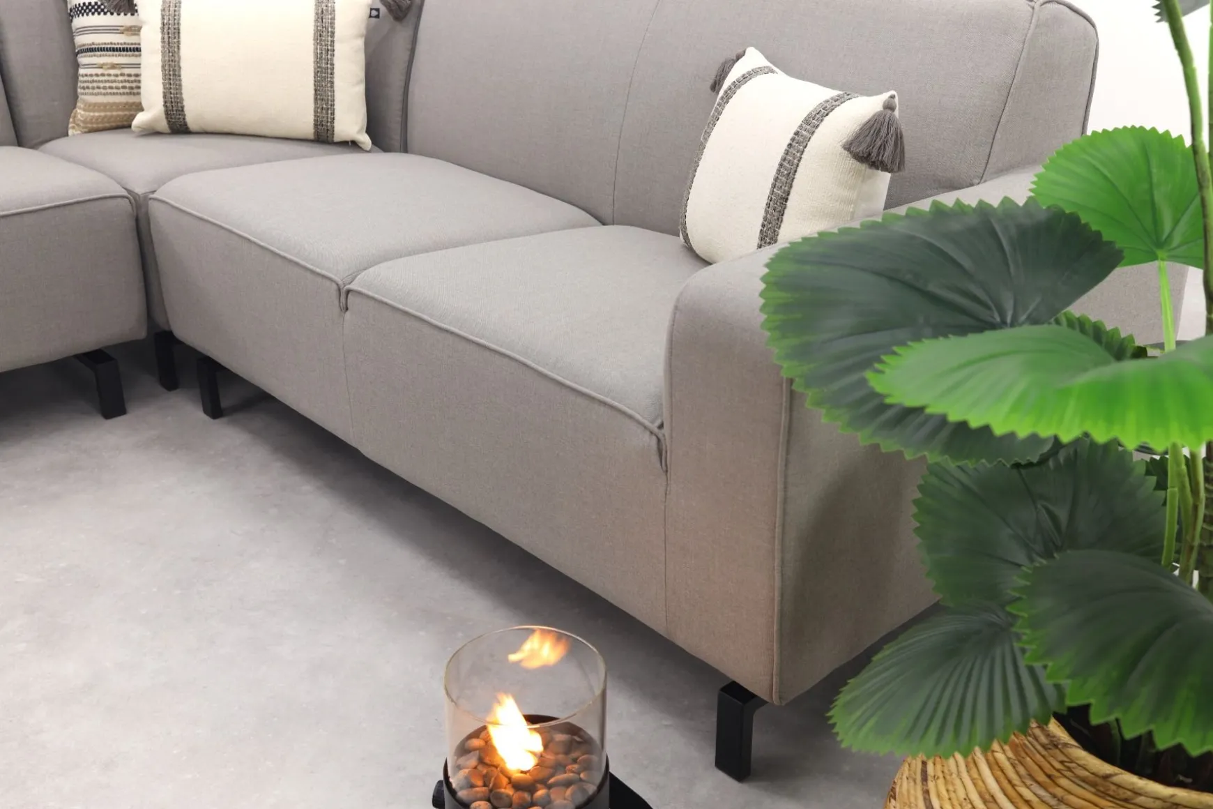 Boavista Sunbrella hoekbank (3-delig) - Nature Grey