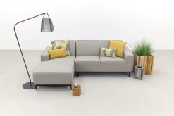 Boavista Sunbrella loungebank chaise longue - Nature Grey - 2-delig - rechts