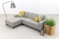 Boavista Sunbrella loungebank chaise longue - Nature Grey - 2-delig - rechts
