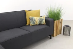 Boavista Sunbrella loungebank chaise longue - Sooty - 2-delig - rechts