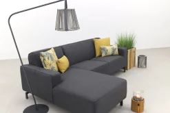Boavista Sunbrella loungebank chaise longue - Sooty - 2-delig - rechts