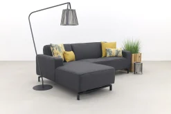 Boavista Sunbrella loungebank chaise longue - Sooty - 2-delig - rechts