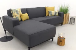 Boavista Sunbrella loungebank chaise longue - Sooty - 2-delig - rechts
