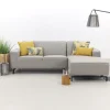 Boavista Sunbrella loungebank chaise longue - Nature Grey - 2-delig - links