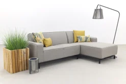 Boavista Sunbrella loungebank chaise longue - Nature Grey - 2-delig - links