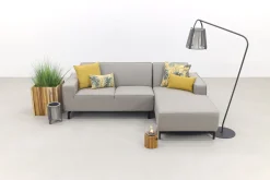 Boavista Sunbrella loungebank chaise longue - Nature Grey - 2-delig - links