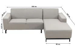 Boavista Sunbrella loungebank chaise longue - Nature Grey - 2-delig - links
