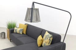 Boavista Sunbrella loungebank chaise longue - Sooty - 2-delig - links