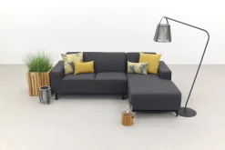 Boavista Sunbrella loungebank chaise longue - Sooty - 2-delig - links