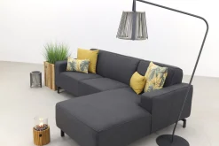 Boavista Sunbrella loungebank chaise longue - Sooty - 2-delig - links
