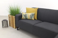 Boavista Sunbrella loungebank chaise longue - Sooty - 2-delig - links