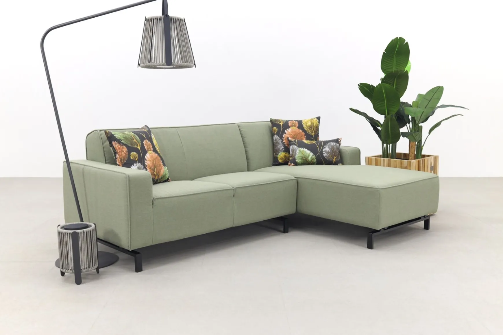 Boavista Sunbrella loungebank chaise longue - Heritage leaf - 2-delig - links