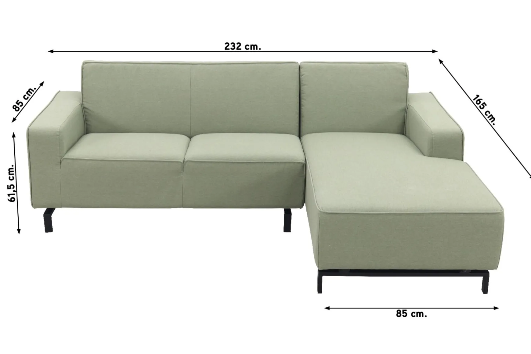 Boavista Sunbrella loungebank chaise longue - Heritage leaf - 2-delig - links