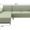 Boavista Sunbrella loungebank chaise longue - Heritage leaf - 2-delig - rechts