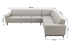 Boavista Sunbrella loungeset - Nature Grey - 3-delig - rechts