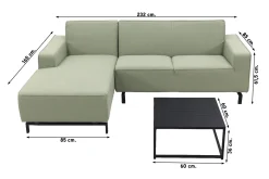 Boavista/Toronto loungebank chaise longue - Heritage leaf - 3-delig - rechts