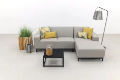 Boavista/Toronto loungebank chaise longue - Nature Grey - 3-delig - links