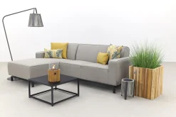 Boavista/Toronto loungebank chaise longue - Nature Grey - 3-delig - rechts