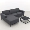 Boavista/Toronto loungebank chaise longue - Sooty - 3-delig - rechts