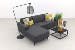 Boavista/Toronto loungebank chaise longue - Sooty - 3-delig - rechts