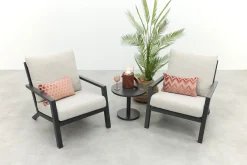 Boston/Canto loungestoelen set (3-delig) - Antraciet