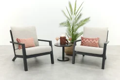 Boston/Canto loungestoelen set (3-delig) - Antraciet