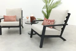 Boston/Canto loungestoelen set (3-delig) - Antraciet