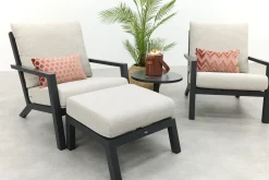 Boston/Canto loungestoelen set (3-delig) - Antraciet