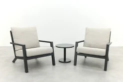 Boston/Canto loungestoelen set (3-delig) - Antraciet