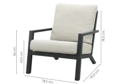 Boston stoel bank (2-zits) loungeset - 3-delig